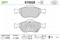ÖN BALATA YARIS 1.0VVTİ 1.3VVTİ 1.4D4D 06 09 11-VALEO-044650D050-WVA24952-WVA24022