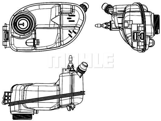 RADYATOR YEDEK SU DEPOSU MERCEDES W176 W246 C117 X117 X156-MAHLE CRT65000S-A2465000049