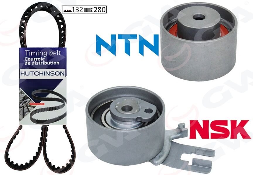 EKSANTRİK GERGİ KİTİ 132x280 VOLVO C30 C70 S60 S80 V70 XC60 XC70 XC90 2.4TDI 20V K015580XS-GVA 59T9990H-31258305-31359568