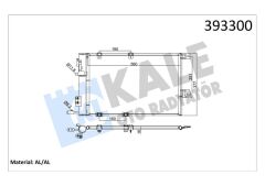 KLİMA KONDENSERİ ASTRA G-ZAFIRA 1.2 16V-1.4 16V-1.6 16V-1.8 16V-2.0 16V AL/AL 580x378x16-KALE 393300-1850055-93170621-1850074-24431901