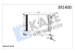 KLİMA KONDENSERİ ACCENT-ACCENT III ERA 06 AL/AL 580x350x18-KALE 391400-976061E300-976061E000