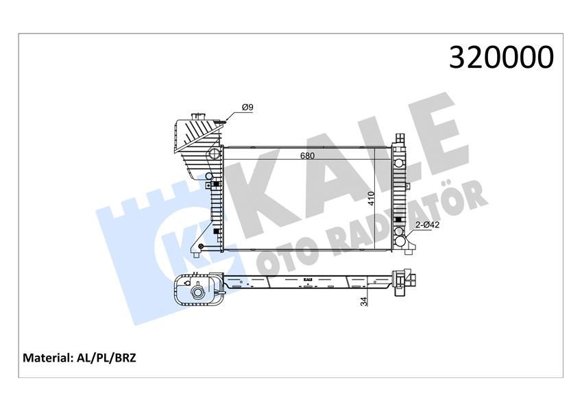 MOTOR SU RADYATORU MERCEDES SPRINTER B901 B904 MANUEL SANZIMAN-KALE 0915021AB-A9015003600