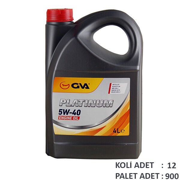 MOTOR YAĞI 5W40 4 LT PLATINUM TAM SENTETİK API SL/CF-GVA 9920182-5W40
