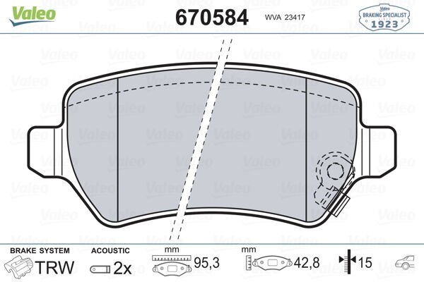 ARKA BALATA ASTRA G 98 ASTRA H 05 MERIVA 03 ZAFIRA 00 COMBO 02-VALEO-93188727-1605967-1605086-WVA23415