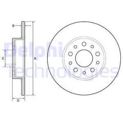 FREN DİSKİ ARKA FIAT 500 L 12 EGEA 15 1.0 1.3 MTJ 1.4 1.6 MTJ 15 251x41x5 DELİK-DELPHI BG4655C-51885409-52067389-52067390-51808471