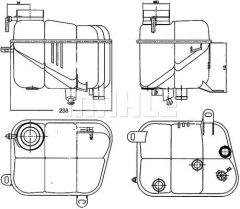 RADYATOR YEDEK SU DEPOSU MERCEDES S-CLASS W140 C140-MAHLE CRT120000S-A1405001749
