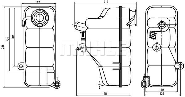 RADYATOR YEDEK SU DEPOSU MERCEDES W202 W463-MAHLE CRT123000S-A2025000249