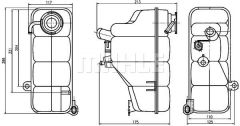 RADYATOR YEDEK SU DEPOSU MERCEDES W202 W463-MAHLE CRT123000S-A2025000249