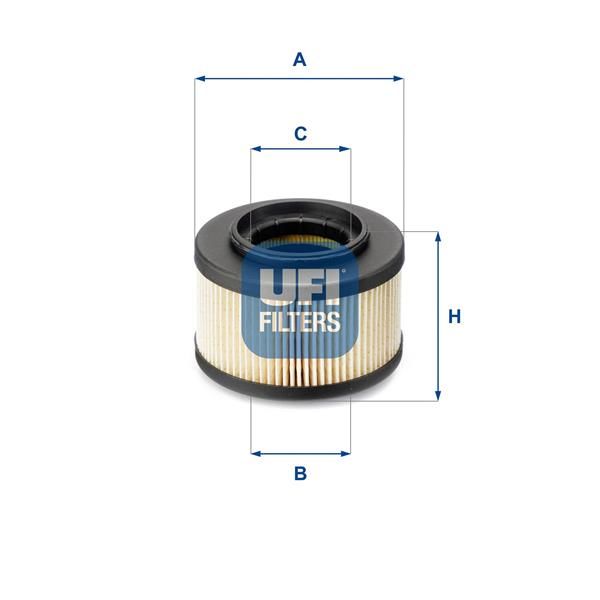 YAKIT FILTRESI MERCEDES G-CLASS OM612 W461 W463 . CHRYSLER VOYAGER III 2.5 CRD-UFI 2601300-A4614770015