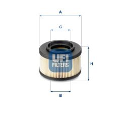 YAKIT FILTRESI MERCEDES G-CLASS OM612 W461 W463 . CHRYSLER VOYAGER III 2.5 CRD-UFI 2601300-A4614770015