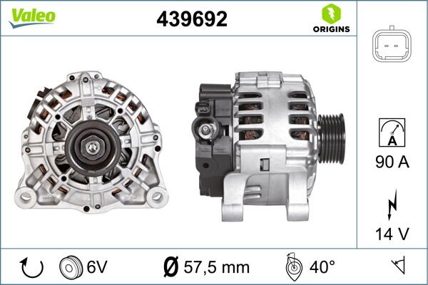 ALTERNATÖR PEU.307 CITROEN NEMO ALTERNATÖR BİNEK-VALEO 439692-5702.F2-9649611380-5705.5C-5702.K2