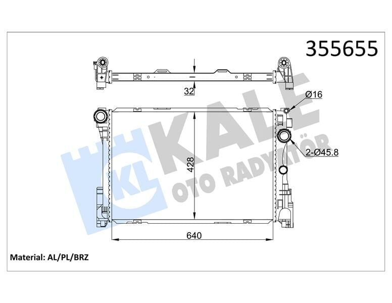 MOTOR SU RADYATORU MERCEDES W204 S204 C204 C218 W212 C207 R172-KALE 355655-A0995002703