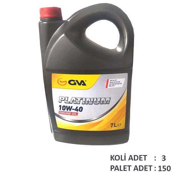 MOTOR YAĞI 10W40 7 LT PLATINUM YARI SENTETİK API SL/CF-GVA 9920326-10W40