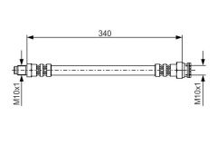 FREN HORTUMU ON MERCEDES W201 W124 W126 R129-BOSCH 1987476393-A1294280035