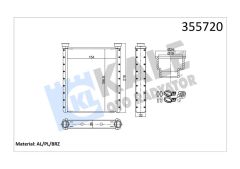 KALORIFER RADYATORU MERCEDES W176 W246 C117 X117 X156-KALE 355720-A2468300161
