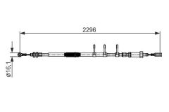 EL FREN TELİ ÖN JUMPER III-DUCATO III-BOXER III 06 2296mm/1981mm-BOSCH 1987482595-4746.27-4746.48-1359246080