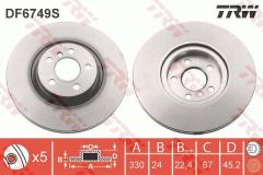 FREN DISKI ON ADET BMW F40 F45 F46 F48 F39 MINI COUNTRYMAN F60-TRW DF6749S-34116865713