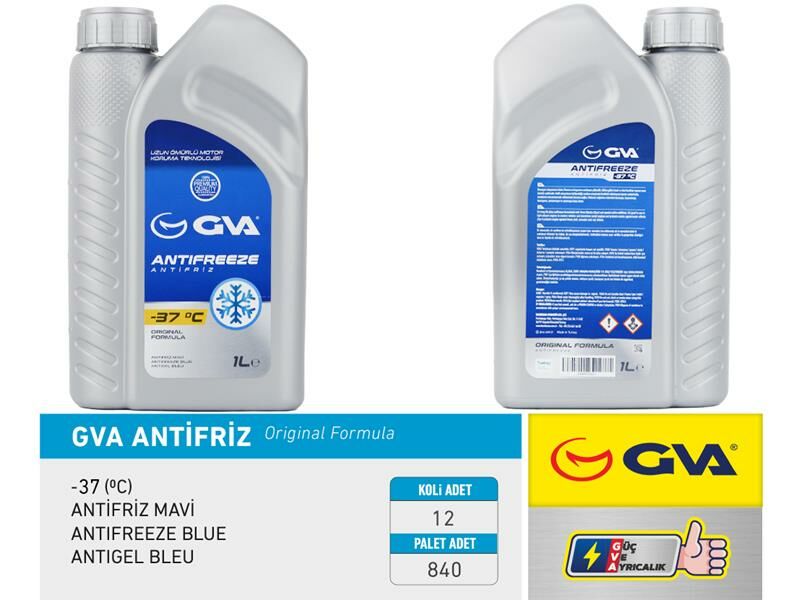 ANTİFRİZ 1 LT -37 C MAVİ Koli 12 Ad-GVA 9930221