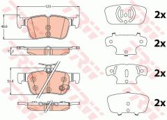 ARKA FREN BALATASI GALAXY III 15 MONDEO V 14 EDGE 15 19 FOCUS IV 17 KUGA III 19-TRW GDB2115-JX612M007AEC-KTLX612M007AEB