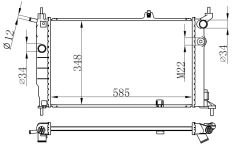 RADYATÖR ASTRA F 1.4-1.6-1.8-2.0 AC MEK 590x377x34-ORIS-1300116-1300147-1300116-1300147