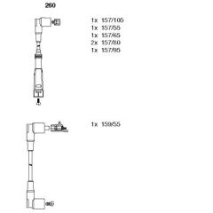 ATESLEME KABLOSU SETI MERCEDES M110 W123 S123 C123 W460 W126 R107-BREMI 260-A1101506318