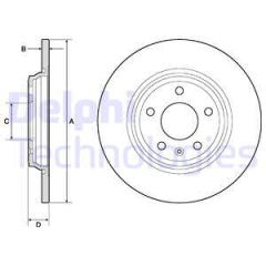 FREN DİSKİ ÇİFTLİ PAKET - BOYALI. DELİKSİZ ARKA AUDI A4. A5 05/2015-DELPHI BG4800C-8W0615601C