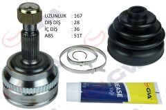 AKS KAFASI DIŞ ÖN MASTER II 2.5 DCİ 98-10 ABS Lİ 51DİŞ 28x36x65 167mm-GVA 4419022K-4401720-8200169288-8200169285