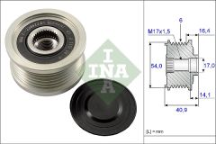 ALTERNATÖR KASNAĞI RULMANLI BRAVO II 06 DOBLO 10 LINEA 09 PUNTO 05 STILO 04-07 -DUCATO 11-INA 535011210-77363948-77364725