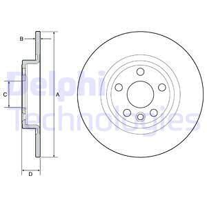 FREN DISKI ARKA KAPLAMALI DISCOVERY SPORT 14 JAGUAR XF II X260 15 XE X760 15 E-PACE X540 17-DELPHI BG4930C-J9C1168-T4N1742-LR061388