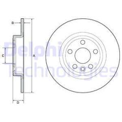 FREN DISKI ARKA KAPLAMALI DISCOVERY SPORT 14 JAGUAR XF II X260 15 XE X760 15 E-PACE X540 17-DELPHI BG4930C-J9C1168-T4N1742-LR061388