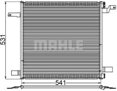 KLIMA RADYATORU MERCEDES ML-CLASS W163 98 05-MAHLE AC259001S-A1638300170