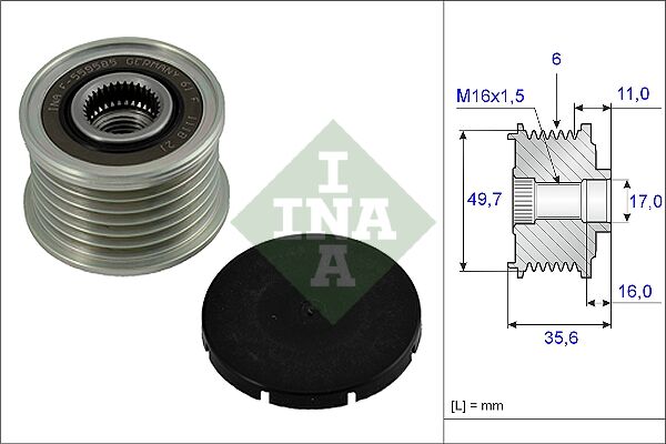 ALTERNATOR KASNAGI MERCEDES W202 W203 CL203 C209 W210 W461 W163 W220 W638 W639 B901 B904-INA-A6111550415
