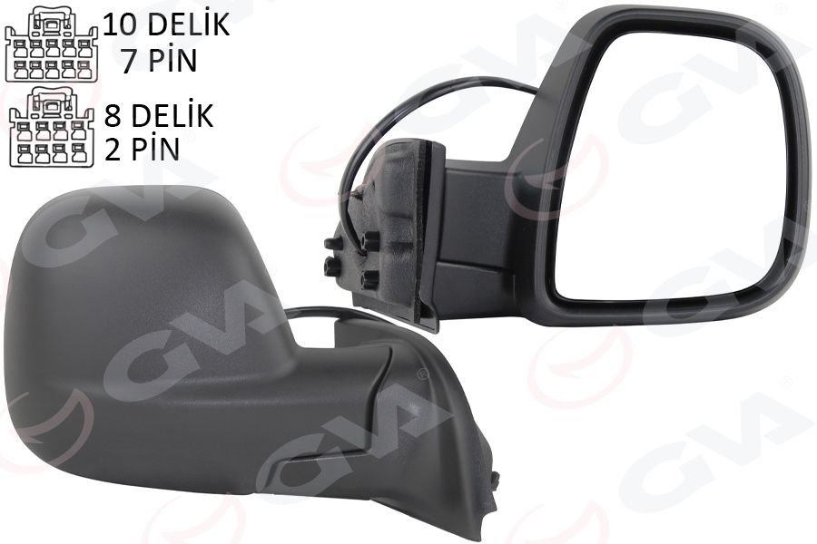 DIŞ DİKİZ AYNASI FIAT YENİ DOBLO COMBİ- CARG0 ELEKTRİKLİ DESENLİ REZİSTANSLI OTOMATİK AÇMA KAPAMA SAĞ 23--GVA 1029106
