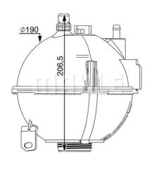 RADYATOR YEDEK SU DEPOSU BMW F25 F26-MAHLE-17138616418
