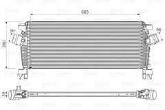 TURBO RADYATÖRÜ INTERCOOLER ASTRA J-CRUZE-ZAFIRA C 1.4 NET-NEL 1.6-1.8 XER-LET-DTL-DTH 665x280x30-VALEO-1302148-13311080