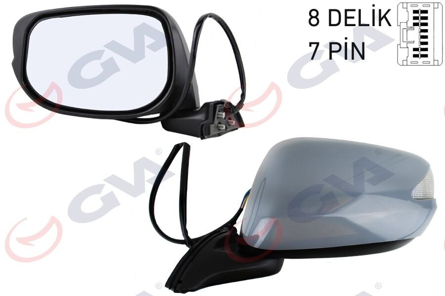 DIŞ DİKİZ AYNASI SOL JAZZ 08 ELEKTRİKLİ ISITMALI KATLANIR SİNYALLİ ASTARLI KONVEKS VM-6257NEBL-GVA 1092151-76258TF0Y11