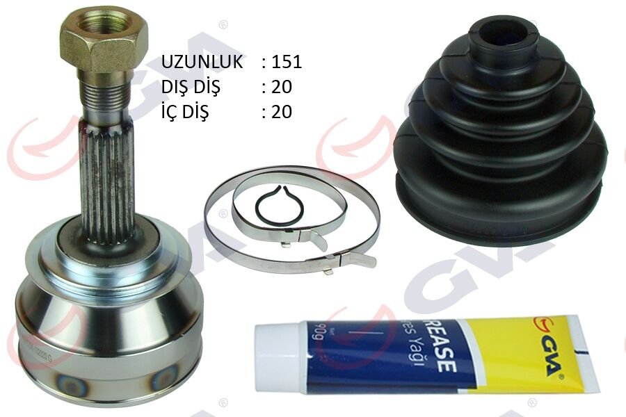 AKS KAFASI DIŞ ÖN FIAT UNO 70 1.4i 94-00 20x20x43.1 151mm-GVA 4424120K-5998706-5959385-5944689