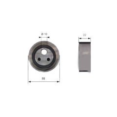 EKSANTRİK GERGİ RULMANI CLIO II 01 KANGOO 97 MEGANE 96 LOGAN 04 SANDERO 08 1.4-1.6-GATES T41155-8200211784-7700273277-8200102612