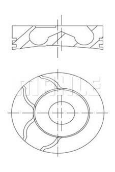 PISTON SEGMAN 040 DUCATO III IVECO DAILY-KARSAN JEST 2.3JTD C13 F1A EURO5 MOTOR 11 14-MAHLE 007PI00170002