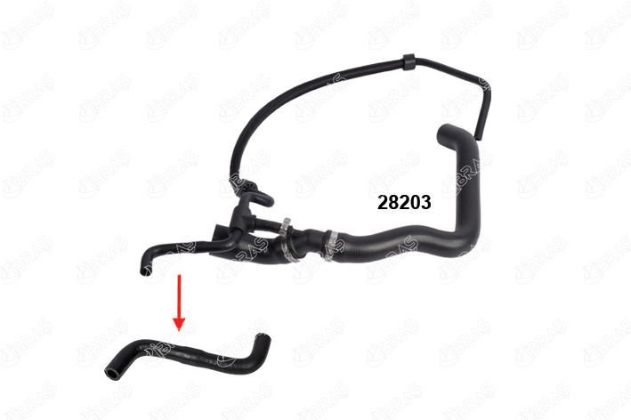 28203 RADYATÖR ÜST HORTUMUNUN -- İNCE HORTUMUN UÇ KISMI -- VW LT35-VOLT 2.5 N173-IBRAS 28164-2D0122101A