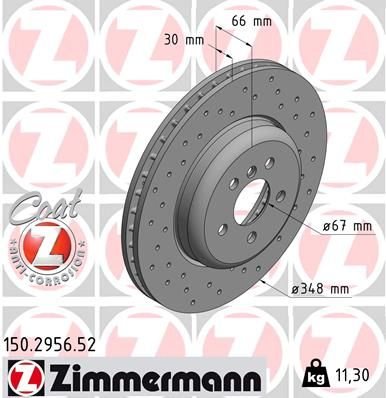 FREN DISKI ON BMW G30 F90 G31 G32 G11 G12 DELIKLI-ZIMMERMANN 150.2956.52-34116860909