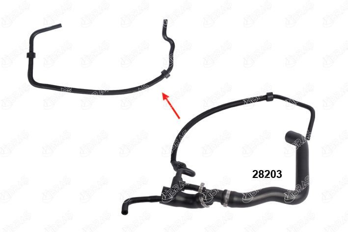 28203 RADYATÖR ÜST HORTUMUNUN -- İNCE UZUN HORTUMU -- VW LT35-VOLT 2.5 N171-IBRAS 28162-2D0122101A