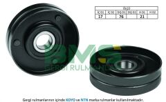 ALTERNATÖR GERGİ RULMANI A4 1.6-1.8-1.8 T A6 1.8-1.8 T-BMS 005-058903133D