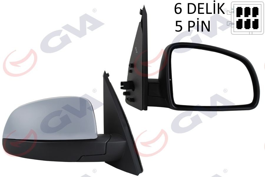 DIŞ DİKİZ AYNASI SAĞ MERIVA A 03 ELEKTRİKLİ ISITMALI ASTARLI KONVEKS 5 FİŞ VM-331EHPR-GVA 1090735-6428174-13148955