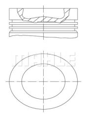 PISTON SEGMAN 81.50MM 0.50 AMAROK CADDY III-IV GOLF VI 2.0 TDI 05- CKUB CFHC CBBB CBDC CLCA-MAHLE 028PI00116002-03L107065S