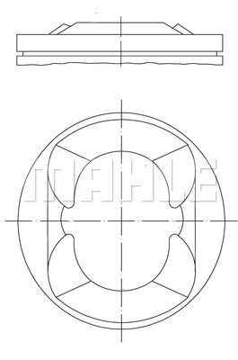 PISTON SEGMAN STD 77.00mm BMW N13 B16 F20 F30 MINI N18 R55 R56 R58 R59 R60 PEUGEOT 5FW EP6 5008 308 3008 207 CITROEN C3 C4-MAHLE 081PI00110000-11257601181-11257584117-0628W4