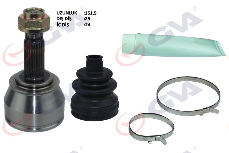 AKS KAFASI DIŞ ÖN DOBLO 1.9 JTD 01- DOBLO-ALBEA 1.3 MTJ 05- 25x24x51 152mm-GVA 4429001K-46308695-46308206