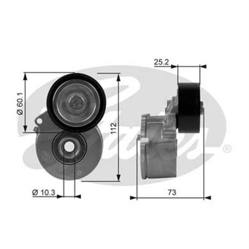 ALTERNATÖR GERGİ RULMANI KÜTÜKLÜ PARTNER-P206-306-307-BOXER-BERLINGO-JUMPY-JUMPER-DUCATO 1.9D-2.0D-GATES T38236-5751.74-9636782780-9653522780