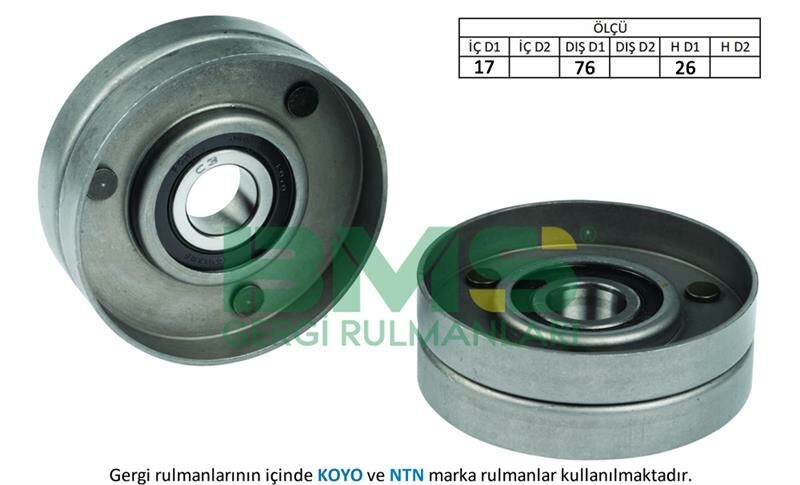 ALTERNATÖR GERGİ RULMANI POLO-GOLF4-BORA 1.4-1.6 16V AHW-BCB-BMS 008-032145276-7431275380-6789631