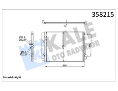 KONDENSER HYUNDAI ELANTRA 11-İ30-KIA CEED 12-CERATO III-PRO CEED CONDENSER AL/AL-KALE 358215-97606A5800-97606A5801-97606A760